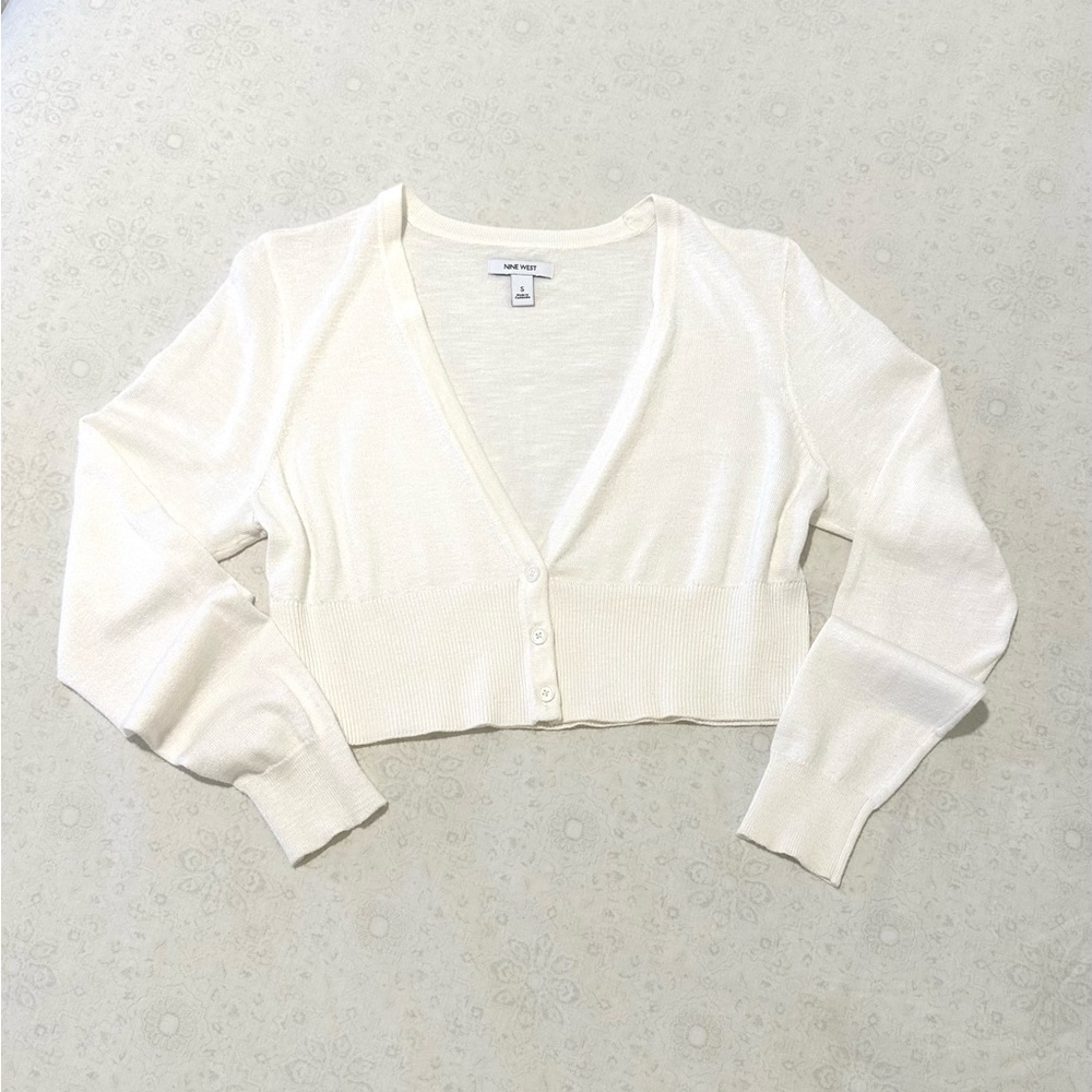 Nine West Lightweight Cropped Cardigan